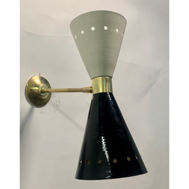 Diablo Model Brass Sconce, 1950s For Sale - Image 4 of 5