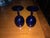 1960s Cobalt Blue Glass Wine/ Water Goblets - Set of 2 For Sale In Chicago - Image 6 of 8