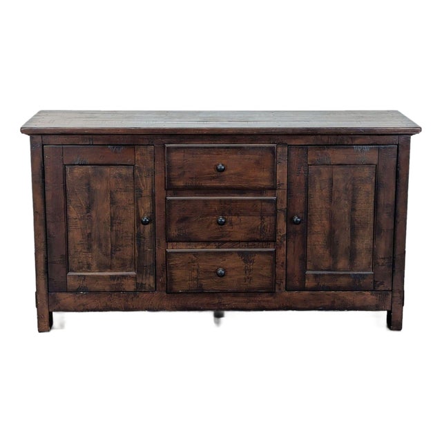 Pottery Barn Rustic Sideboard For Sale