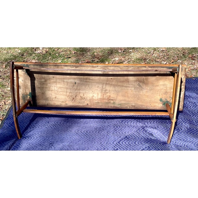 Brown Antique Pennsylvania Mammy / Rocking Bench For Sale - Image 8 of 12