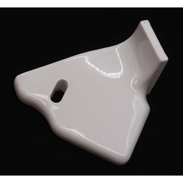 Vintage Ceramic White Corner Wall Soap & 1 Toothbrush Holder For Sale - Image 4 of 6