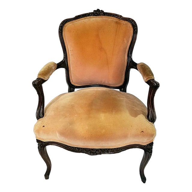 Late 19th Century French Louis-Xv Style Fauteiul Armchair For Sale