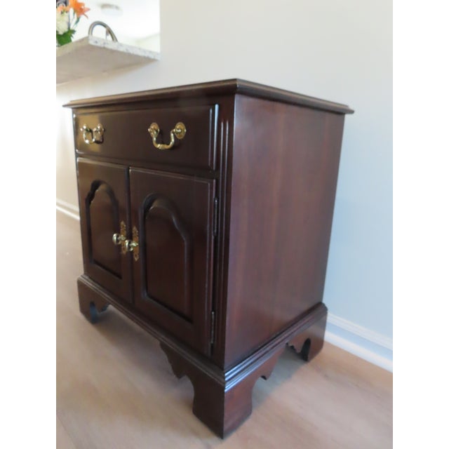 1980s 1980s Ethan Allen Georgian Court Cherry Nightstand For Sale - Image 5 of 8