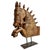 Impressive carved wood Marwari horse bust with front legs in a jumping motion and mouth open as if neighing. Beautiful...