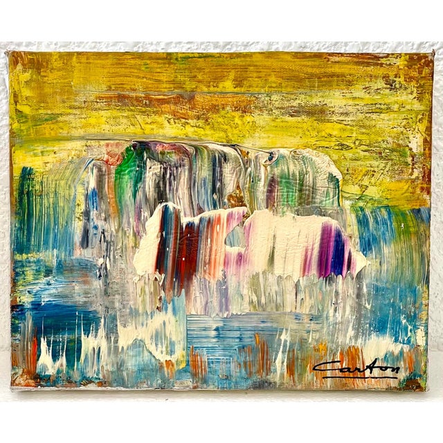 Mid 20th Century Norman Carton, American Vivid Abstract Expressionist Art Oil Painting Norman Carton, Wpa Artist For Sale - Image 5 of 6