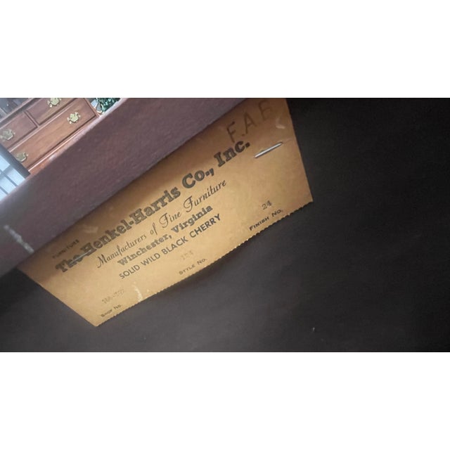 Vintage Henkel Harris Georgian 10 Drawer Low Dresser For Sale - Image 9 of 11