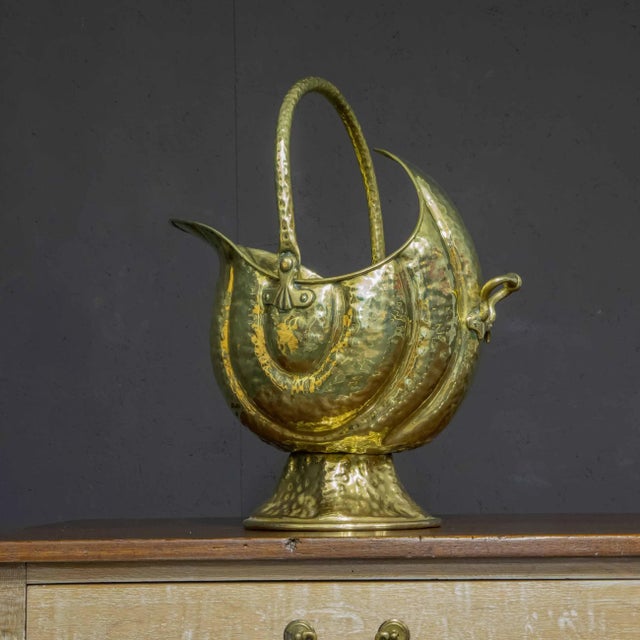 Metal Victorian Brass Coal Helmet For Sale - Image 7 of 15