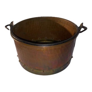 French Lecellier Copper Cauldron Antique Cookware For Sale