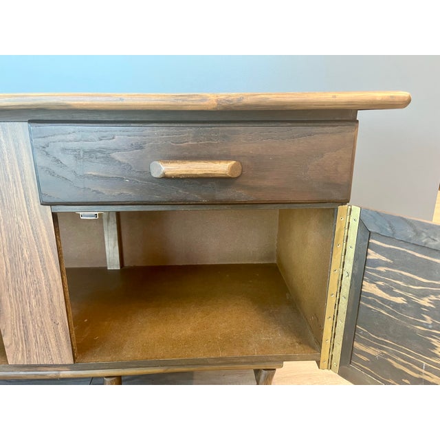 1960s Vintage MCM Bamboo and Cane Sideboard Cabinet For Sale - Image 5 of 8