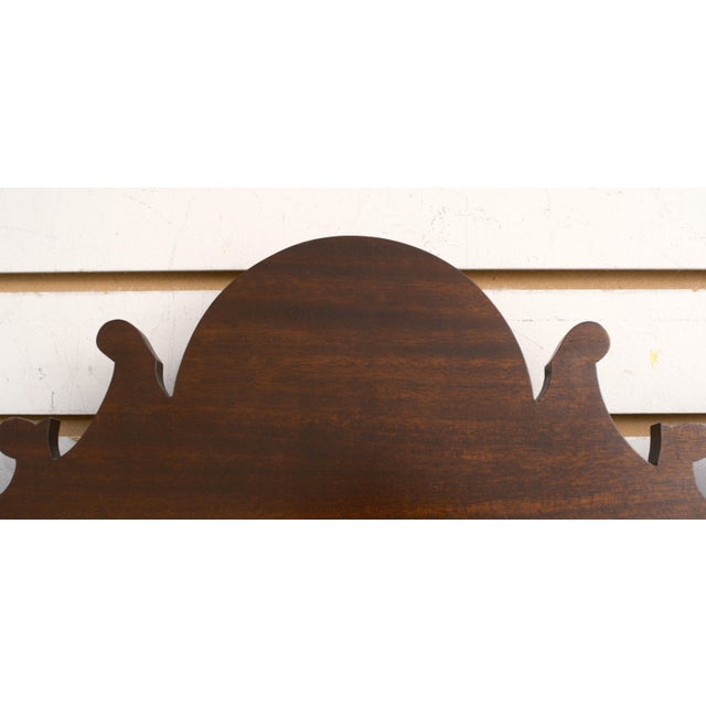 Brown Mahogany Chippendale Style Hanging Mirror For Sale - Image 8 of 10