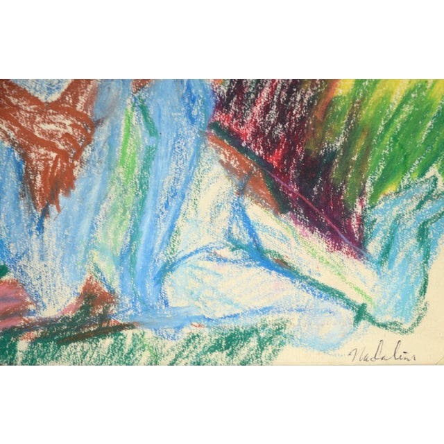 Woman Cradling Man - Expressionistic Figure Pastel Drawing by Louis Nadalini For Sale In Monterey, CA - Image 6 of 6