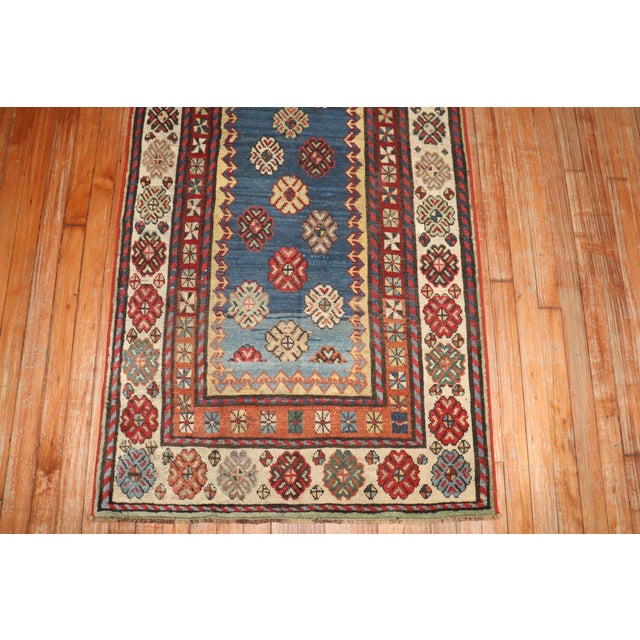 Late 19th Century Blue Antique Talish Runner - 2'11" x 7'3" For Sale - Image 4 of 8