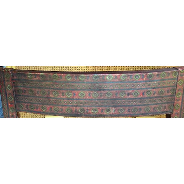 Mid Century Anglo Indian Style Decoupage Wood Dining Chairs With Patterned Paper and Lacquered Overlay For Sale - Image 4 of 16
