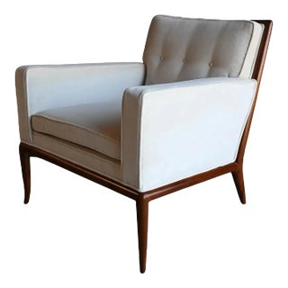 t.h. Robsjohn-Gibbings Walnut Frame Lounge Chair, Ca. 1955 For Sale