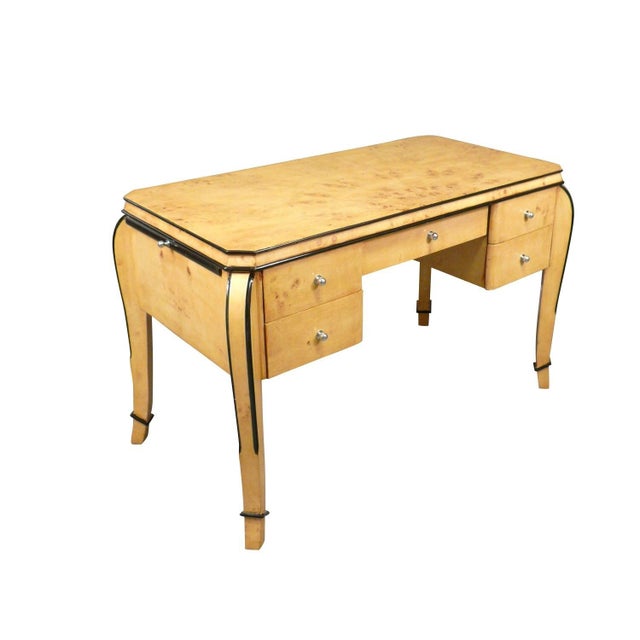 Antique French Art Deco Writing Desk, 1890s For Sale - Image 4 of 10