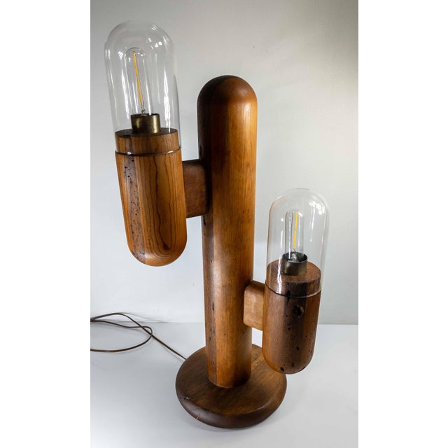 1970's Mid-Century Modern Cactus Table Lamp by Charles Gilbilterra for ...