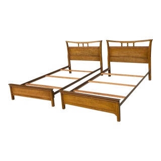 Mid Century Modern Twin Bed Frames- a Pair For Sale