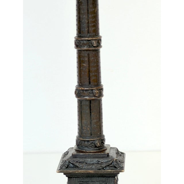 Ferdinand Barbedienne French Grand Tour Bronze Paschal Column, circa 1870 For Sale In West Palm - Image 6 of 18