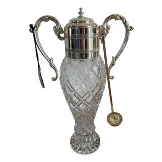 Vintage Silver-Plated Liqueur Decanter For Sale