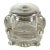 Antique Simons Brothers Crystal and Sterling Silver Inkwell For Sale