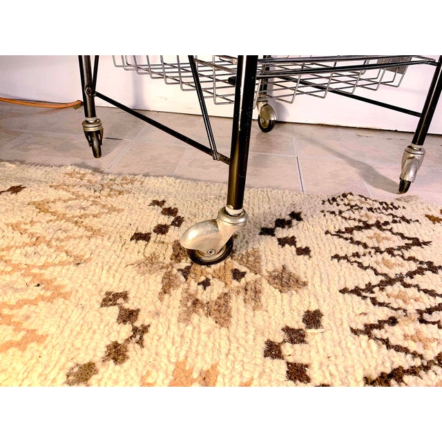 Mid-Century Chrome, Six Trays Mail Cart, France For Sale - Image 6 of 6