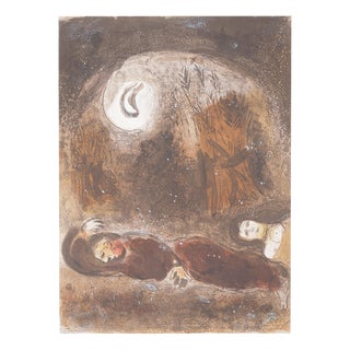 Marc Chagall, The Bible: Ruth and Booz Asleep, Original Lithograph For Sale