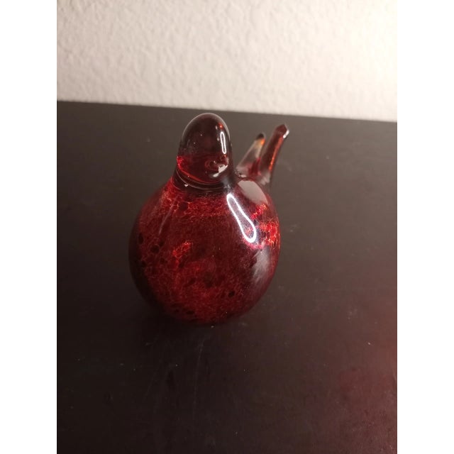 Red Blown Art Glass Red Cardinal Figurine For Sale In Dallas - Image 6 of 7