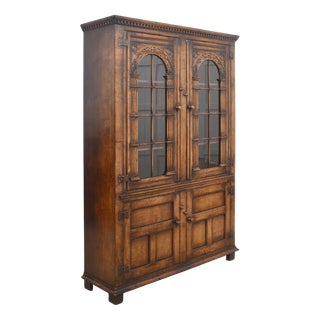 Vintage Two Door Bookcase in Oak, 1920s For Sale
