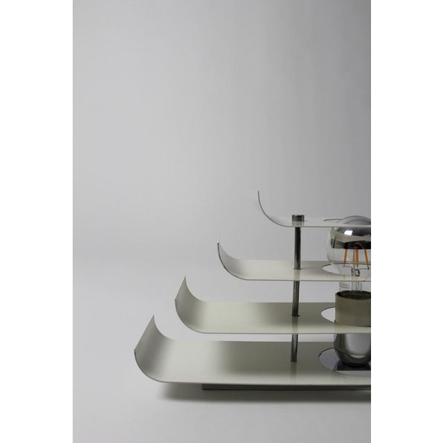 Italian Postmodern Wall Sconces in Layered Metal, 1970s, Set of 2 For Sale - Image 14 of 15