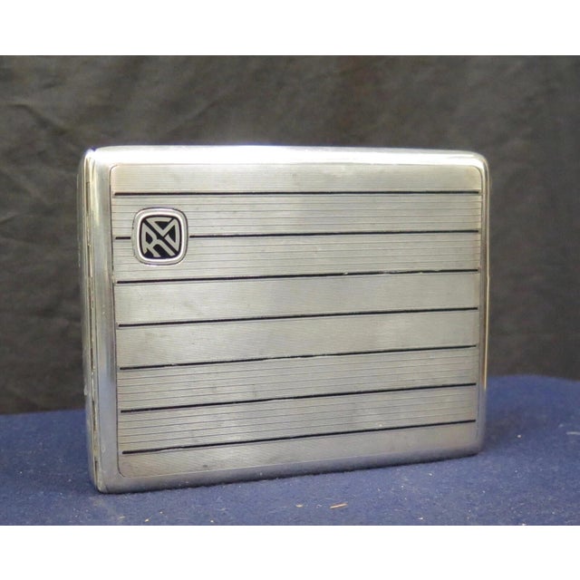 Vintage Art Deco Period Sterling Silver Smoking Set For Sale - Image 9 of 12