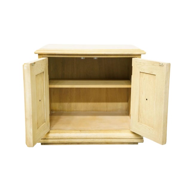 Farcher Furniture Italian Contemporary 26" Pickled Wood Cabinet Nightstand 470-9881 For Sale In Kansas City - Image 6 of 11