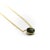 1990s 14k Gold Signature Bezel Set Dark Green Tourmaline Necklace For Sale - Image 4 of 5