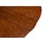 Transitional Round Dining Table, Medium - Warm Brown Oak With Hammered Iron Accents For Sale - Image 9 of 11