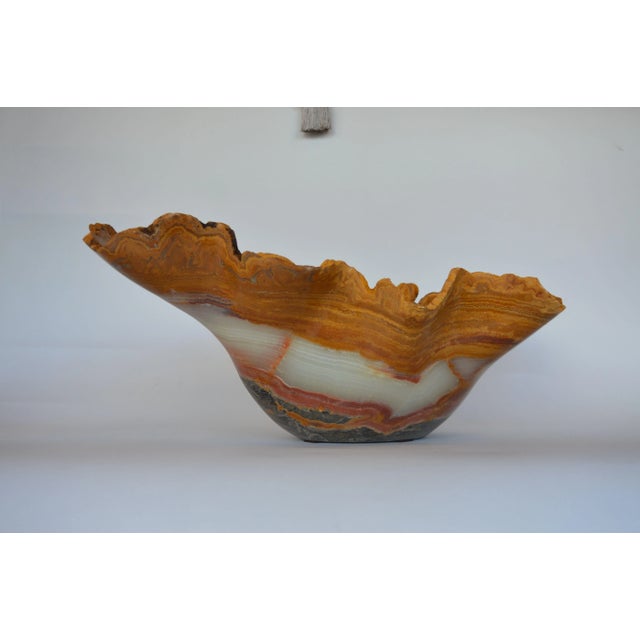 Gemstone Oversized Onyx Center Bowl. Usa, C.1980s For Sale - Image 7 of 9