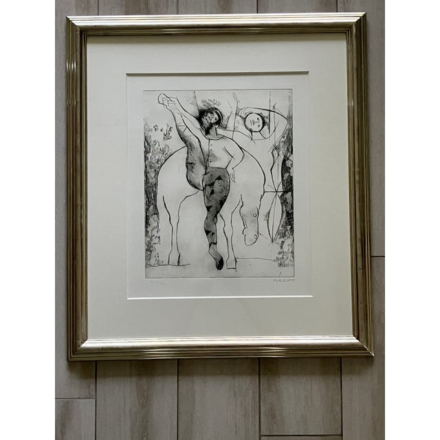 Mid 20th Century Marino Marini Original Etching, Rare Edition of Only 20. Signed, Framed, Numbered Xiv/Xx For Sale - Image 5 of 12