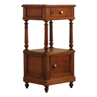 Antique Gründerzeit Bedside Table with Marble Top, 1880s For Sale