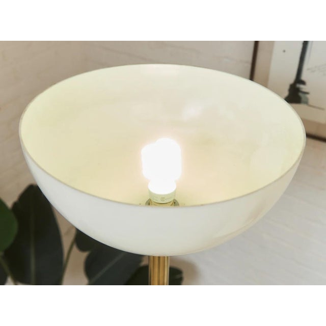 Mid 20th Century Vintage Torchiere Brass Floor Lamp For Sale - Image 5 of 8