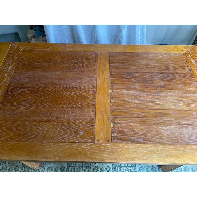 Vintage 1963 Attributed to A. Brandt Co. “Ranch Oak” Expandable Rustic Western Style Dining Table For Sale - Image 9 of 13