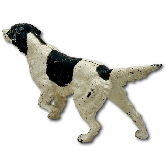 Large Vintage Hubley Manufacturing Company Cast Iron Setter / Hunting Dog Doorstop - Circa 1930s For Sale - Image 12 of 18