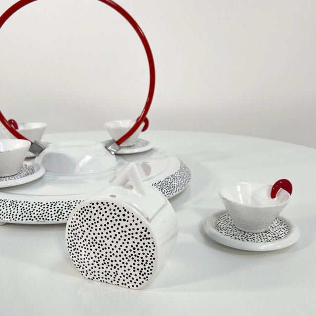 Metal Tea Service by Luigi Saccardo & Materassi Massimo for Mas Italy, 1980s For Sale - Image 7 of 9