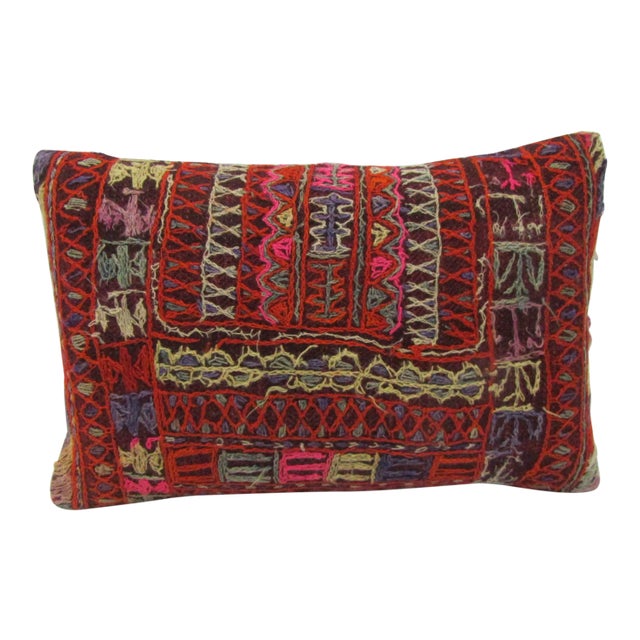 Embroidered Kilim Pillow Cover For Sale