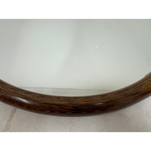 Oval Shaped Mirror in Wenge by Robert Ingham For Sale - Image 3 of 9