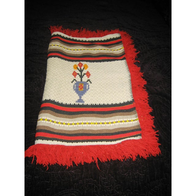 Red Vintage Peruvian Wall Hanging For Sale - Image 8 of 10