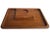 Offered is a mid 20th century teak wood partitioned cheese board with inserts for a cheese knife and a dip bowl or glass....