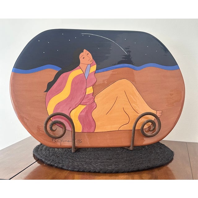 R C GORMAN "FALLING STAR" RARE CERAMIC HEAVY jART PLATE NUMBERED 25/100 in PERFECT. CONDITION This beautiful piece was...