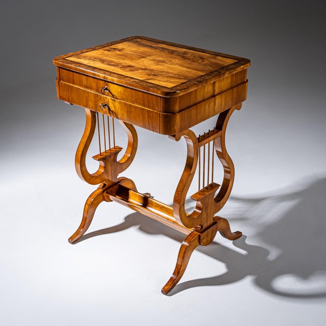 Wood Biedermeier Sewing Table, Saxony, 1830 For Sale - Image 7 of 9