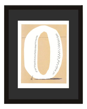 David Hockney, O from Hockneys Alphabet, Lithograph, Framed