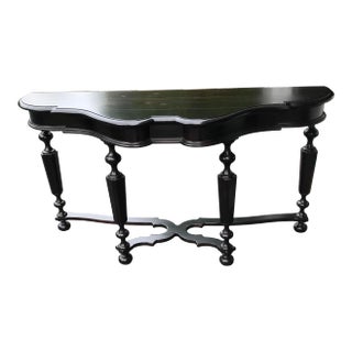 Henredon , Cindy, Scalloped Dem-Ilune Console Entry Table For Sale