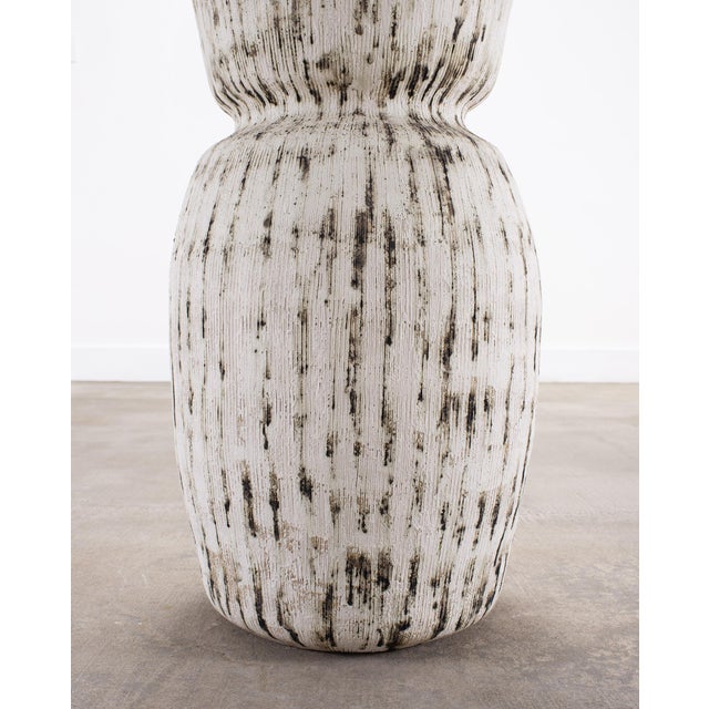 Kristina Riska Ceramic Stoneware Winter Urn Vase 4.5 Ft For Sale - Image 17 of 18