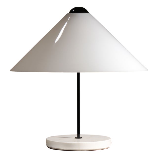 Snow Table Lamps with Marble by Vico Magistretti for Oluce, Italy, 1974, Set of 4 For Sale